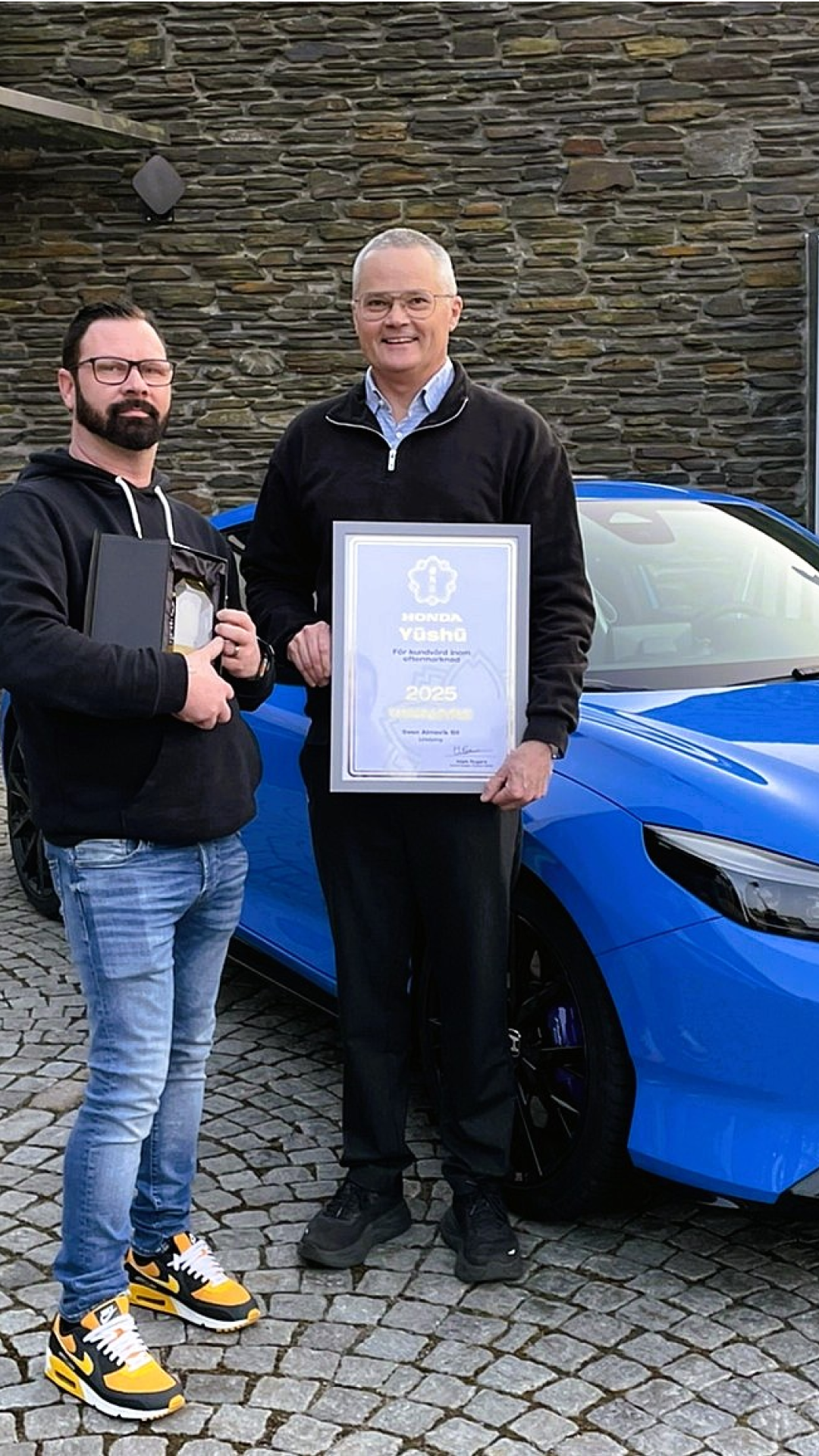 Autopunkten, Kronobergs Bilaffär och Sven Almevik AB vinner 2025 års Yūshū-utmärkelse.
